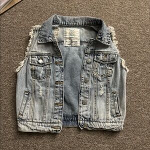 Angel Kiss Denim Sleeveless Jean Vest